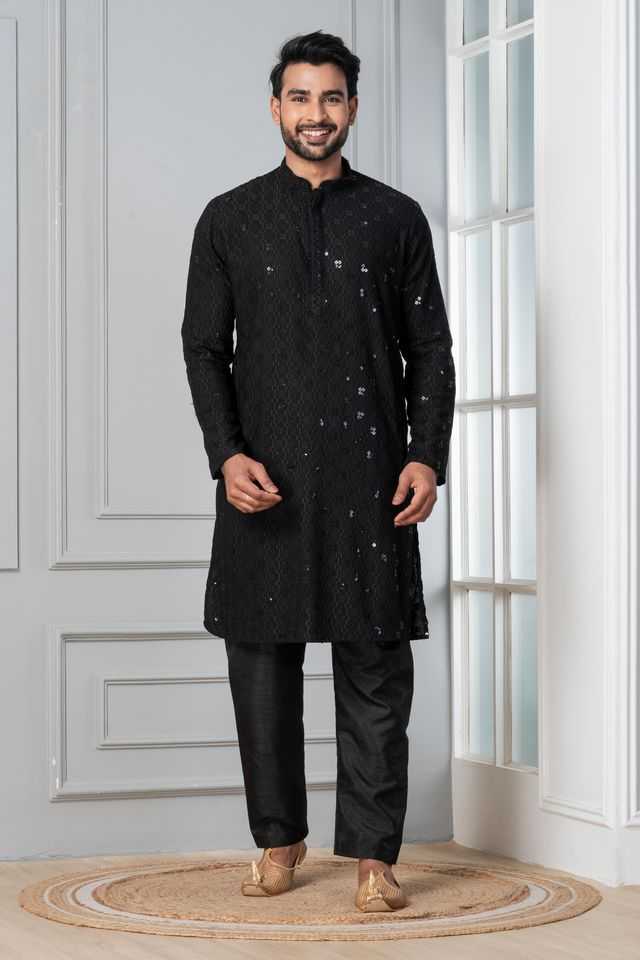 YNF Wholesale Soft Cotton Silk Mens Kurta Pyjama KESH170 ZK-09-PJ-03 | Surat Manufacturer