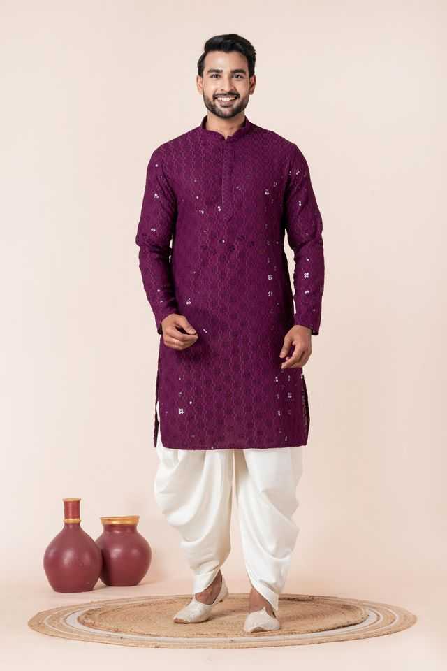 YNF Wholesale Soft Cotton Silk Bengali Dhoti Kurta Pyjama KESH170 ZK-10-DT-01 | Surat Manufacturer