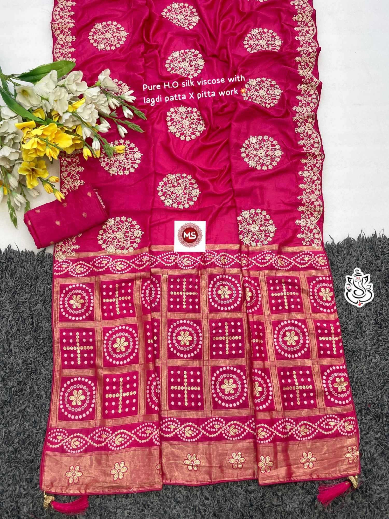 YNF Wholesale Pure Silk Brocade Sarees  | Surat Manufacturer