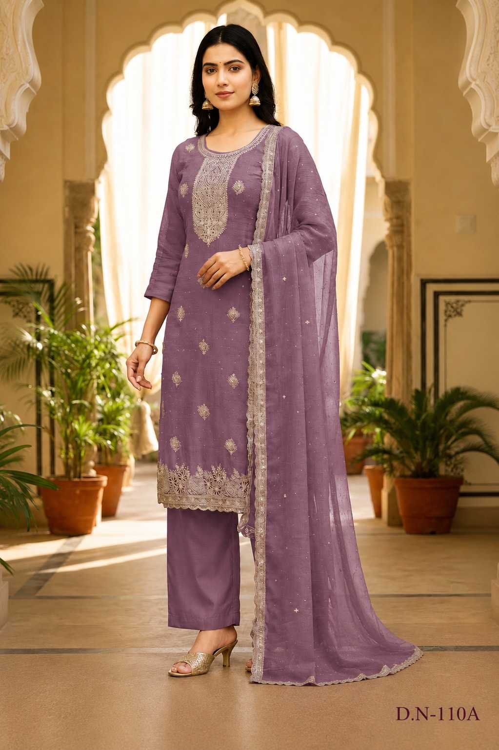 YNF Wholesale Crunchi Embroidery Suits  | Surat Manufacturer