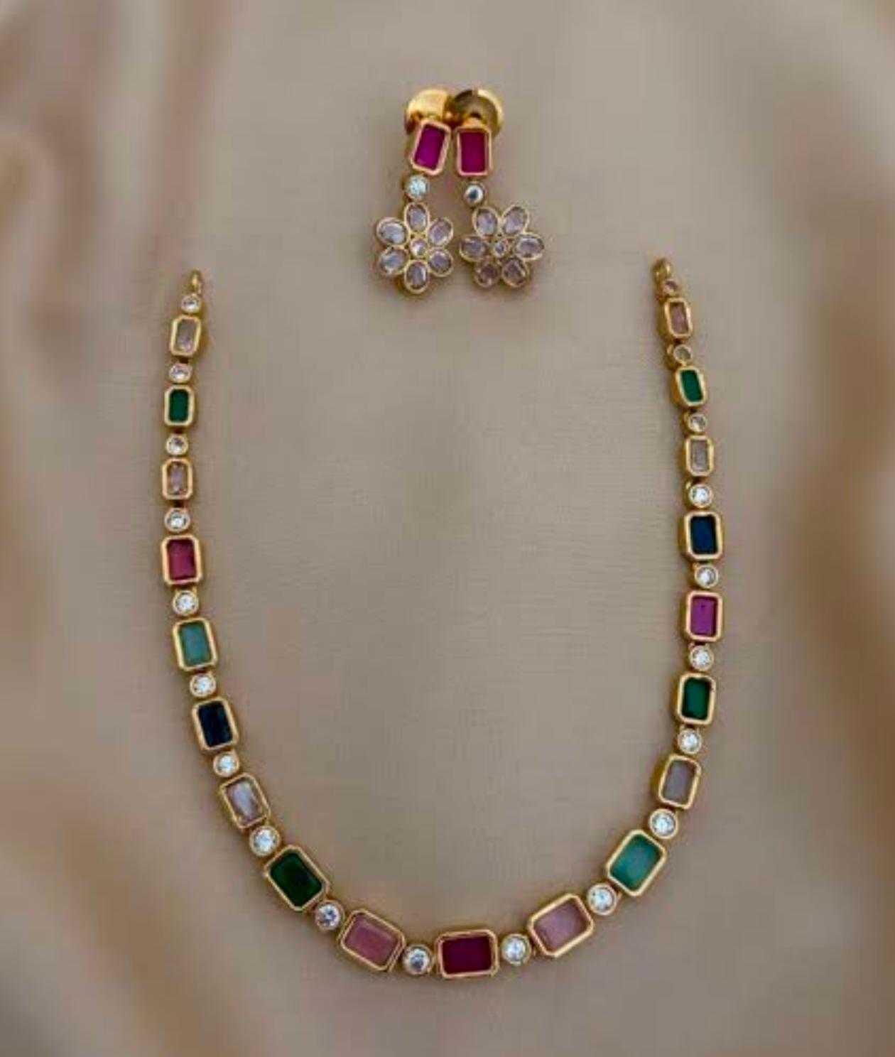 YNF Wholesale AD Diamond Necklaces Set  | Surat Manufacturer