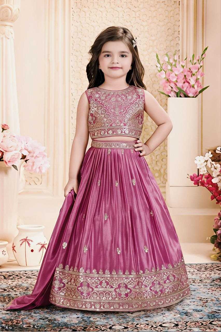 YNF Wholesale Chinon Silk Kids Lehenga  | Surat Manufacturer
