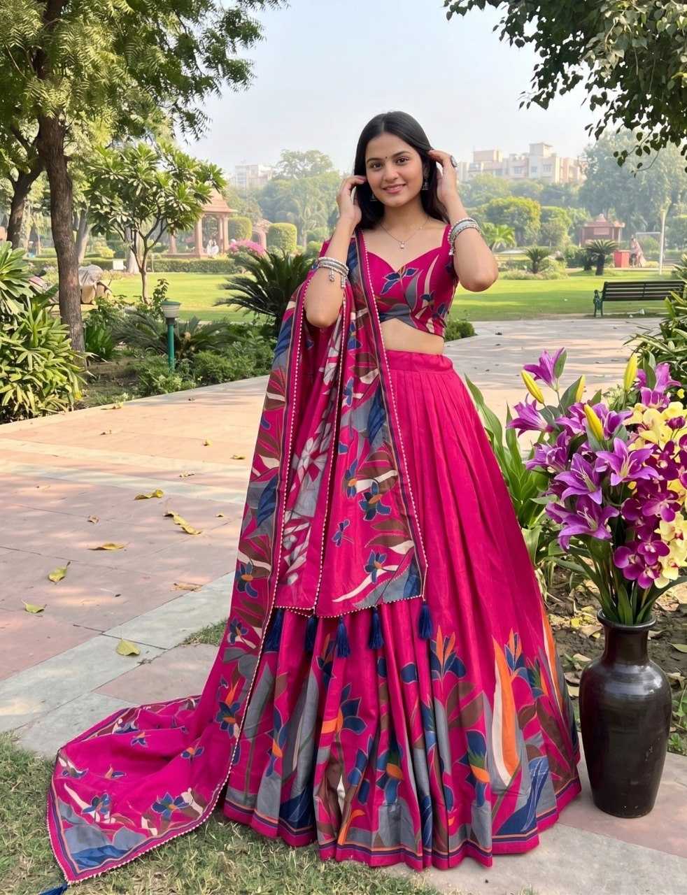 YNF Wholesale Tussar Silk Fancy Lehenga  | Surat Manufacturer