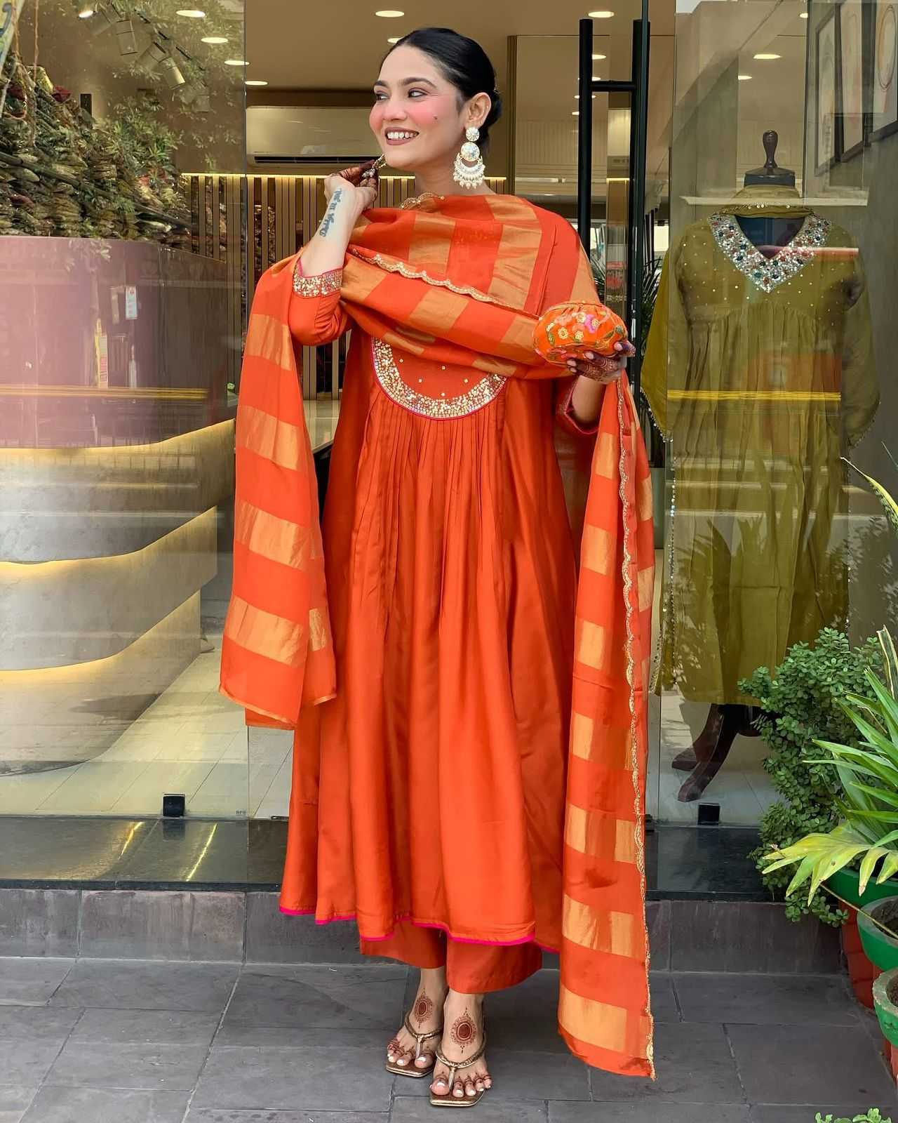 YNF Wholesale Heavy Roman Silk Embroidery Suits  | Surat Manufacturer