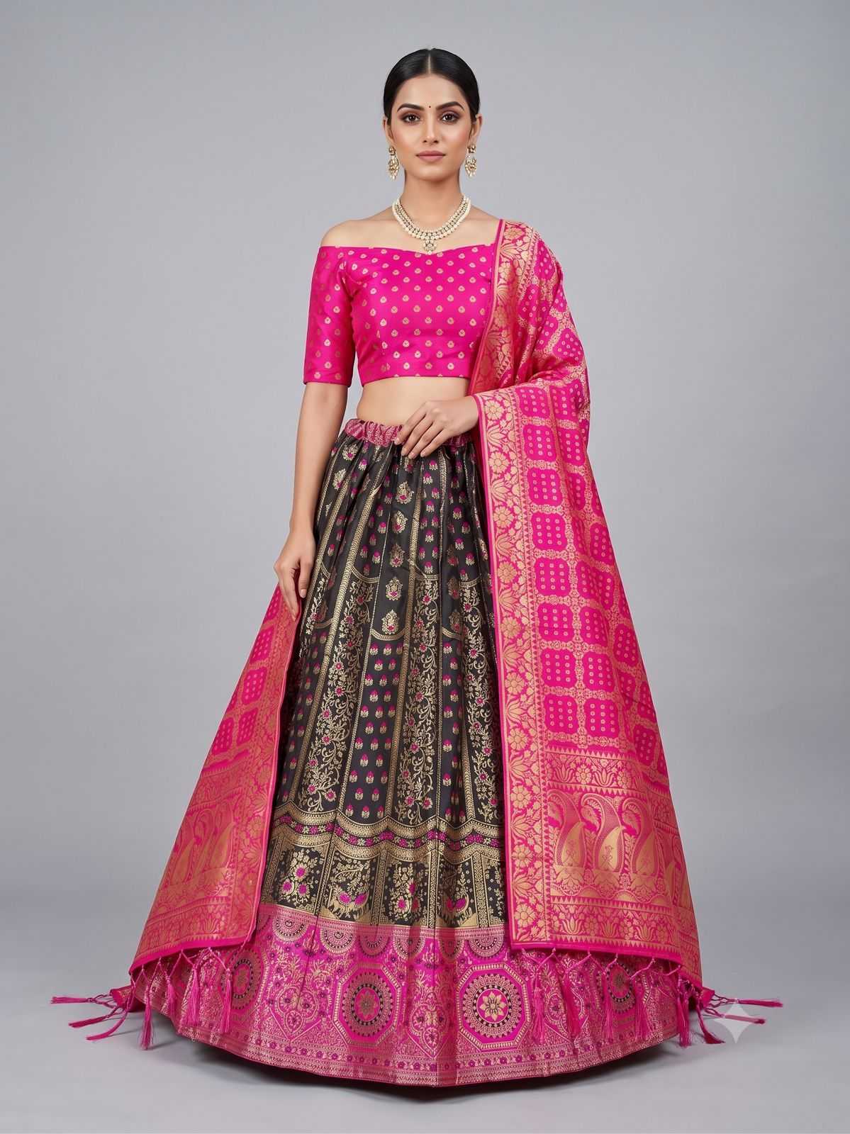 YNF Wholesale Banarasi Soft Silk Traditional Lehenga  | Surat Manufacturer
