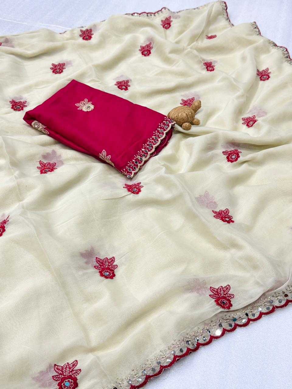 YNF Wholesale Rangoli Silk Orange Silk Sarees  | Surat Manufacturer