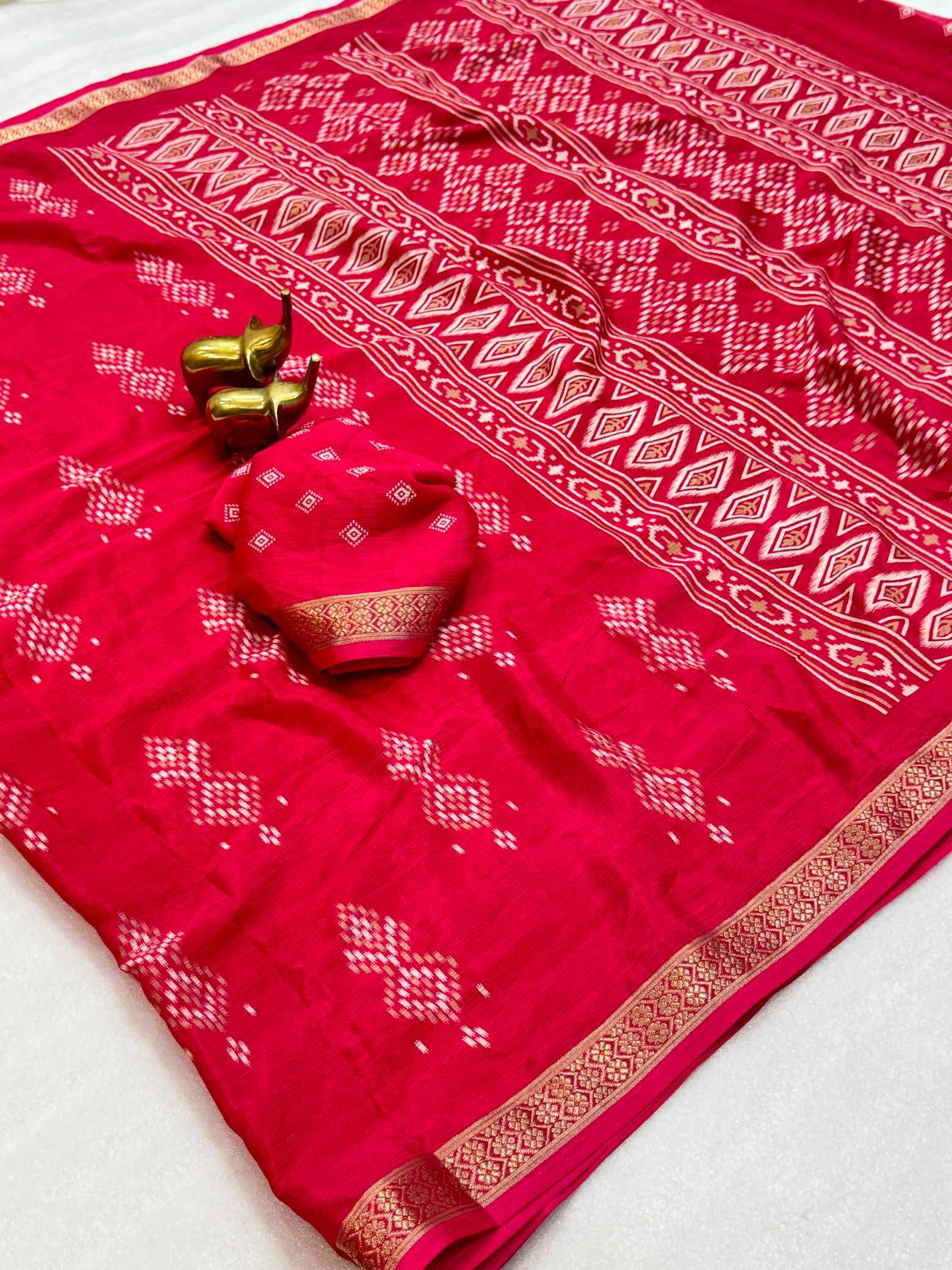YNF Wholesale Chinon Silk Printed Silk Saree  | Surat Manufacturer