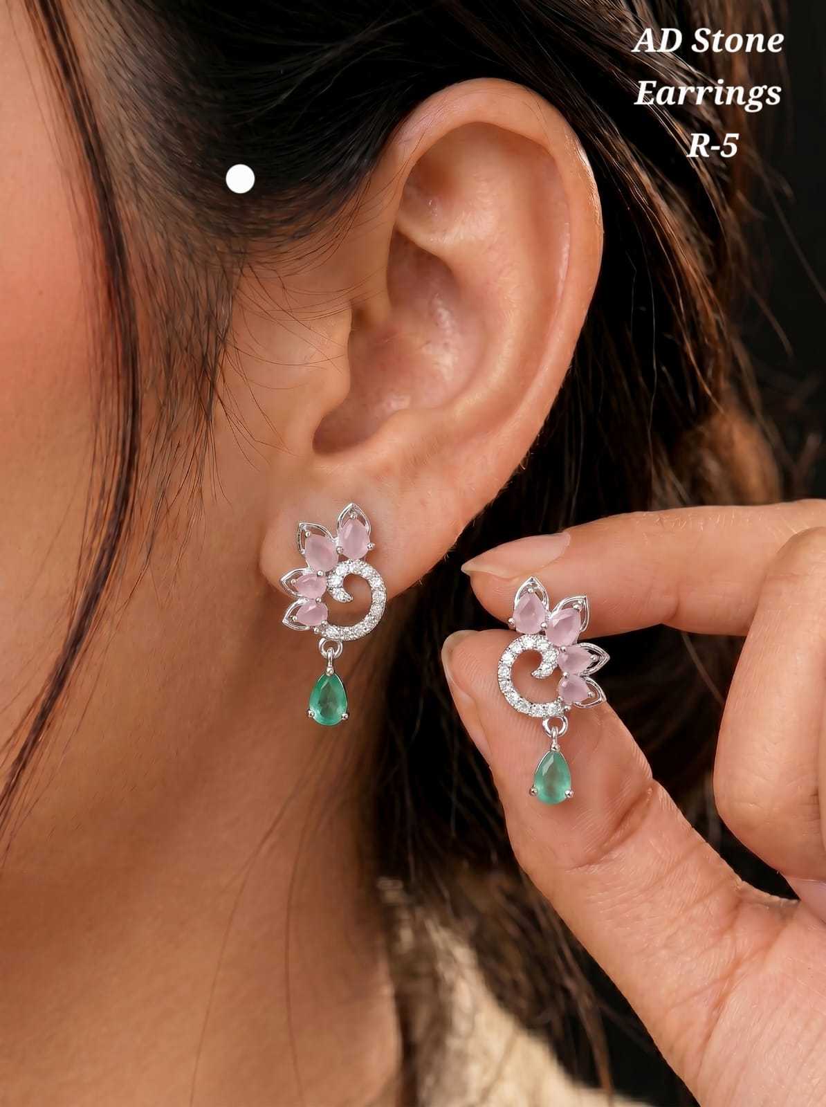 YNF Wholesale AD Diamond Fancy Earrings  | Surat Manufacturer