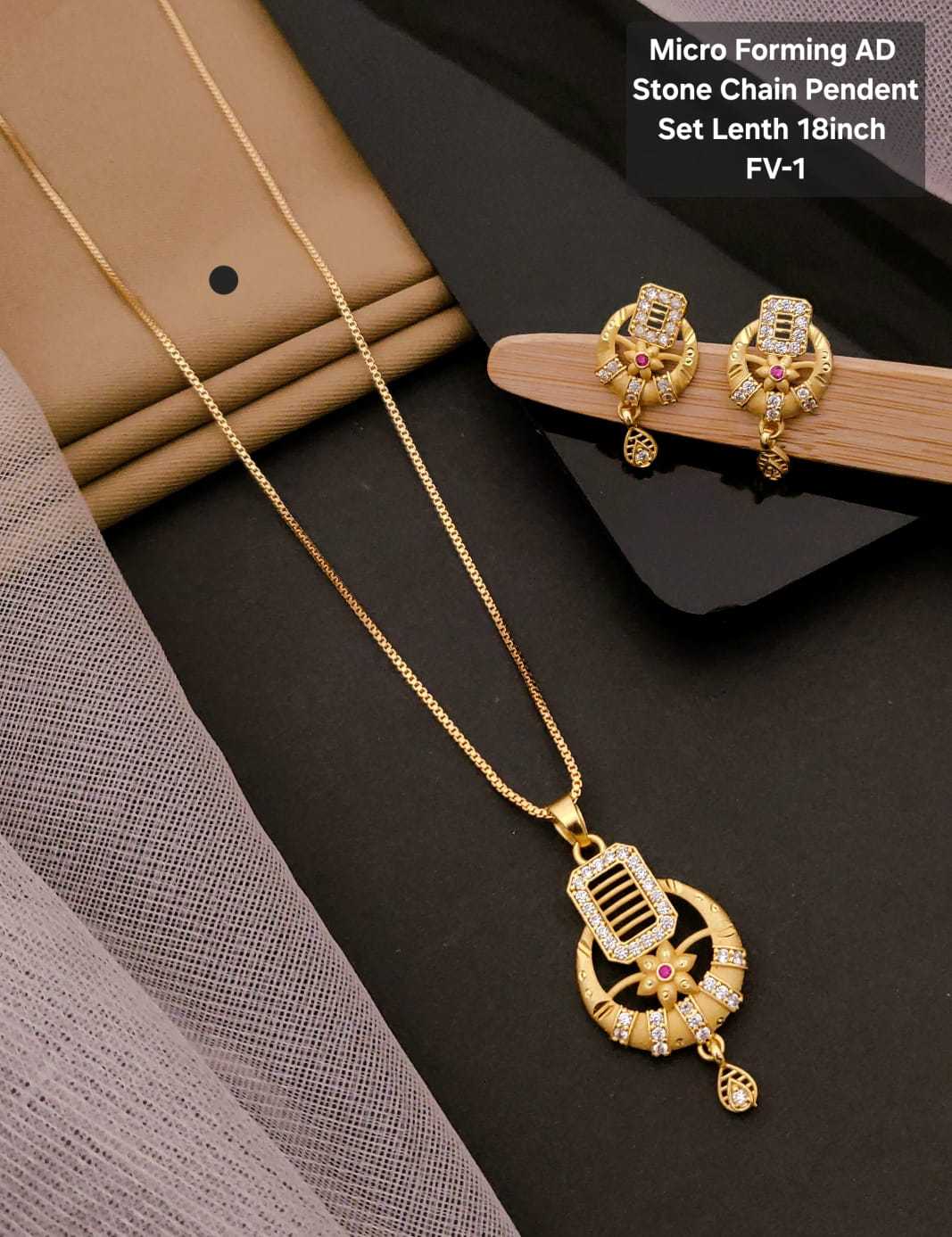 YNF Wholesale Brass Artificial Pendant Set  | Surat Manufacturer