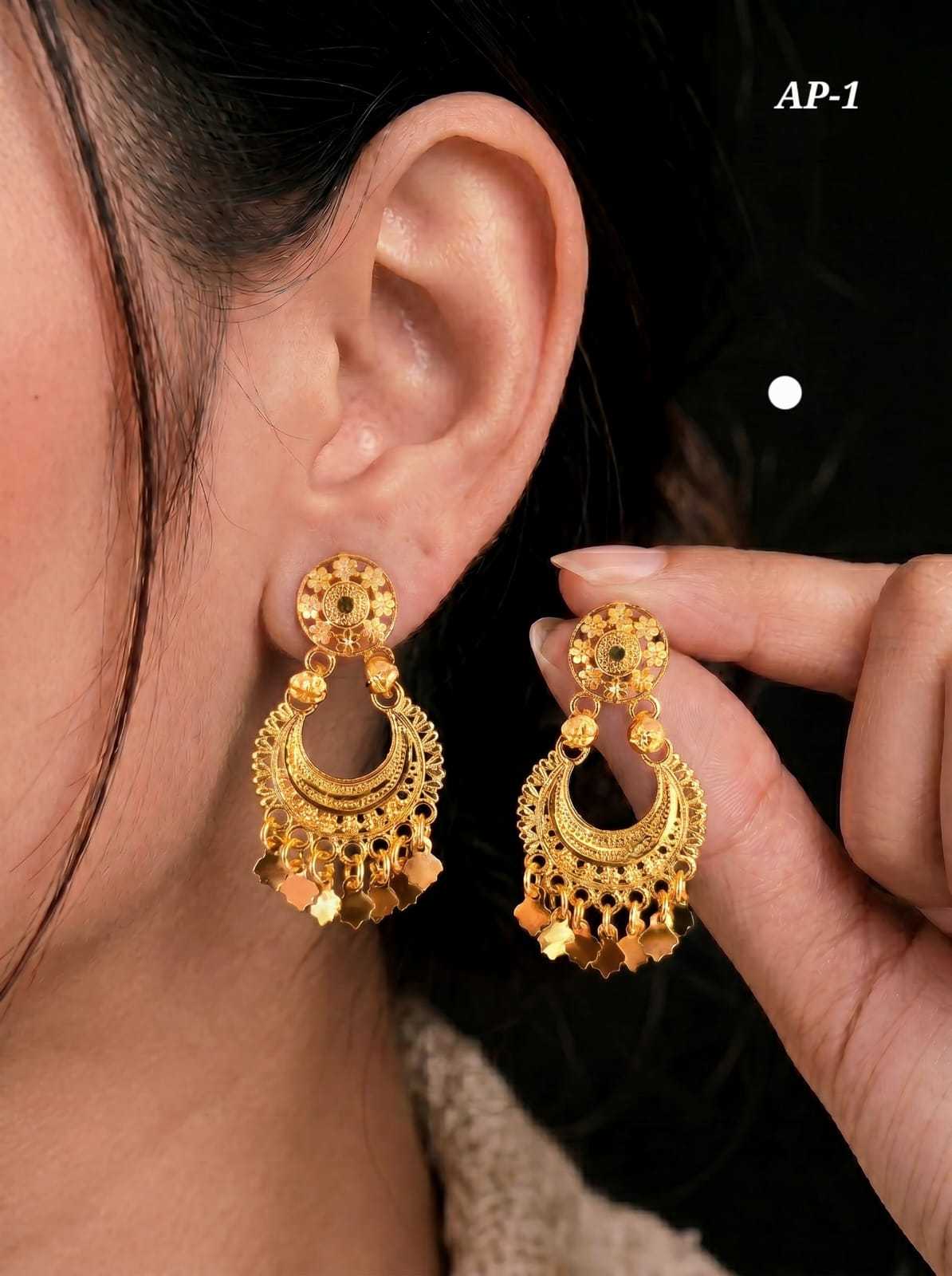 YNF Wholesale Brass Fancy Earrings  | Surat Manufacturer