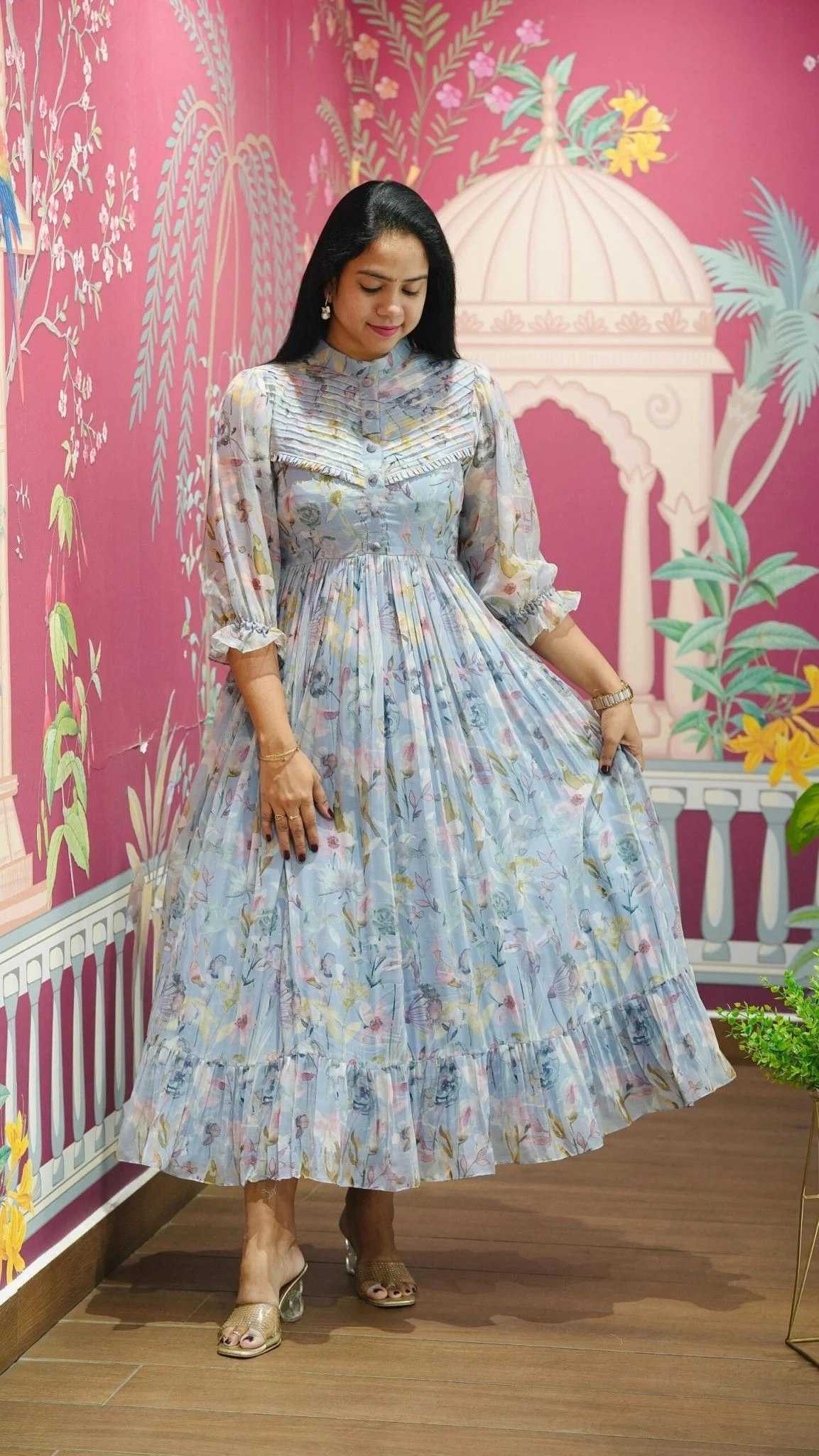 YNF Wholesale Chiffon Designer Dresses  | Surat Manufacturer