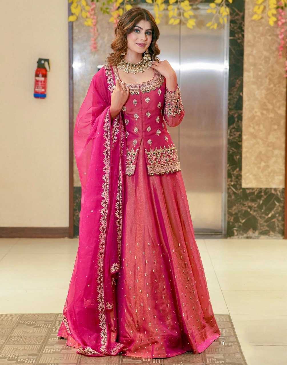 YNF Wholesale Heavy Roman Silk Designer Lehenga  | Surat Manufacturer