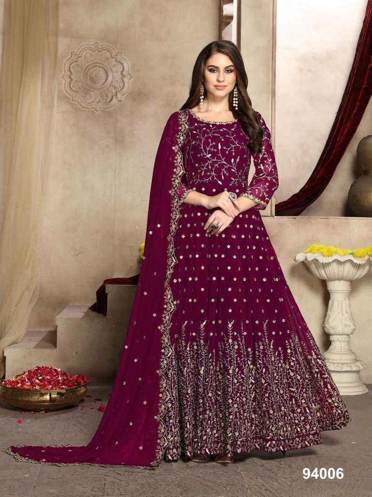 YNF Wholesale Faux Georgette Embroidery Gowns  | Surat Manufacturer