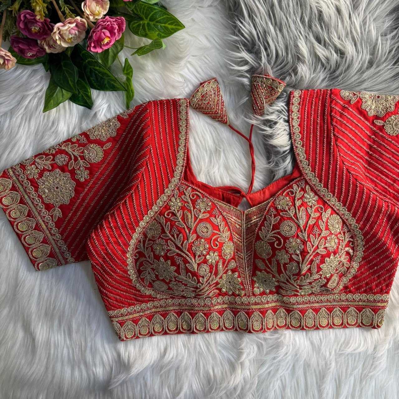 YNF Wholesale Silk V-Neck Blouses  | Surat Manufacturer