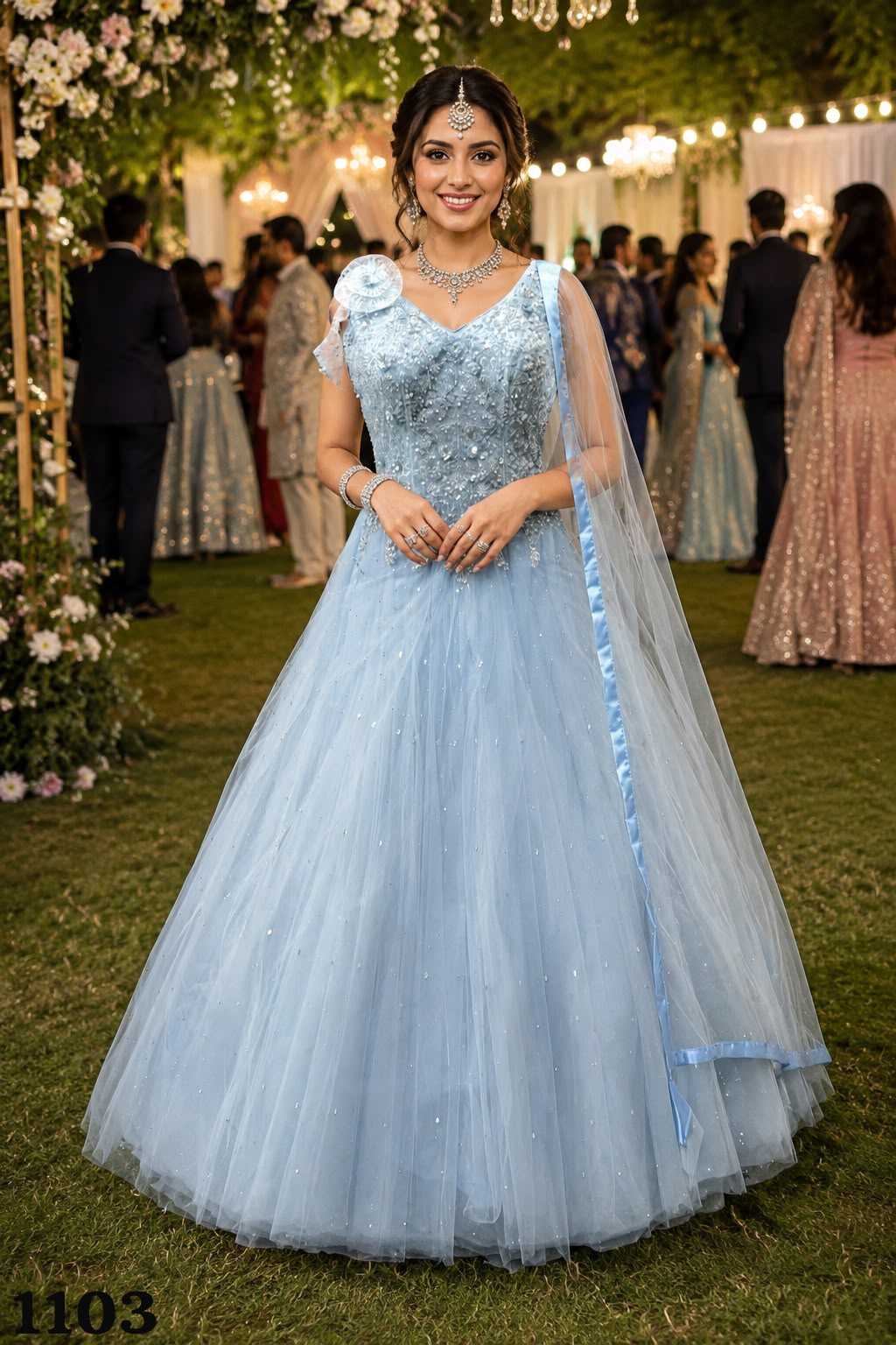 YNF Wholesale Net Fancy Gowns  | Surat Manufacturer