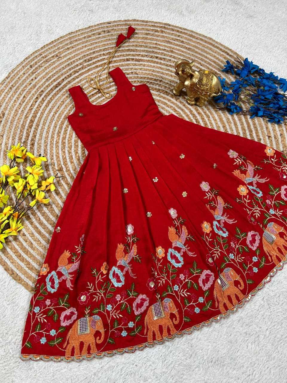 YNF Wholesale Vichitra Silk Kids Frocks  | Surat Manufacturer