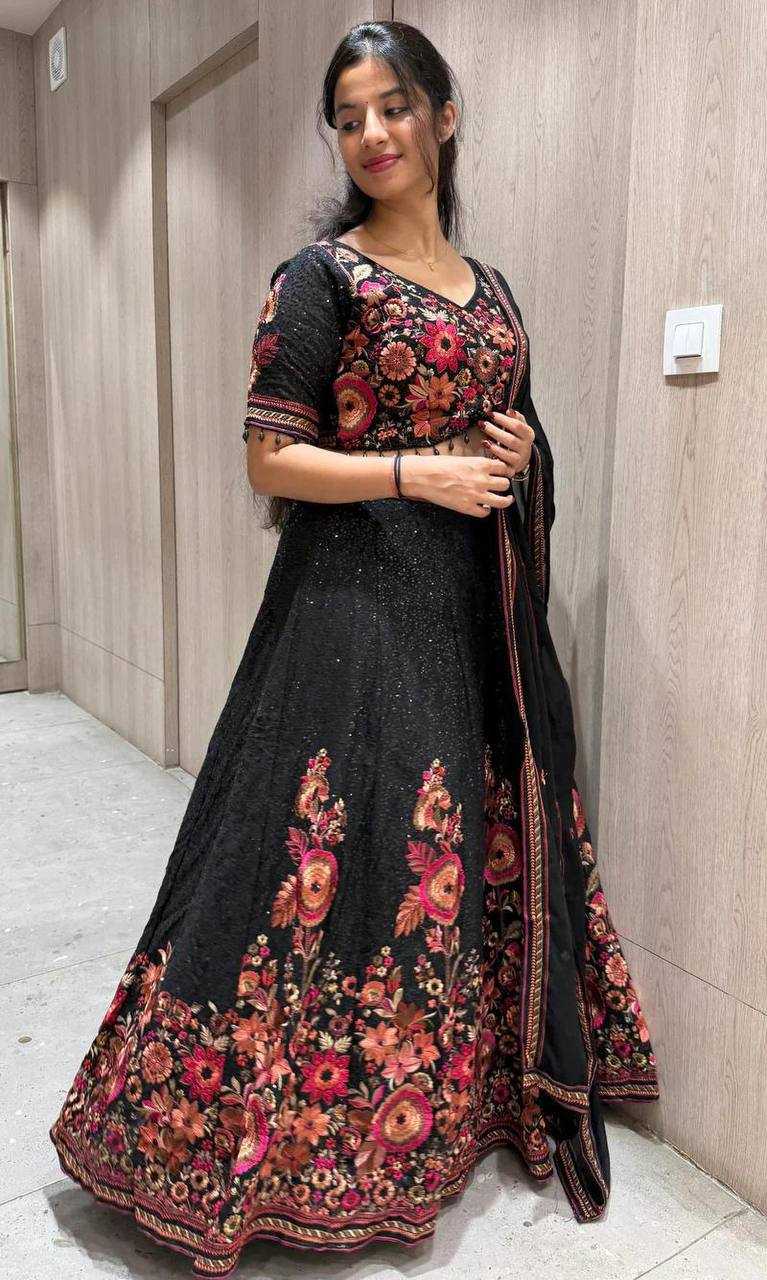 YNF Wholesale Faux Georgette Embroidered Lehenga  | Surat Manufacturer