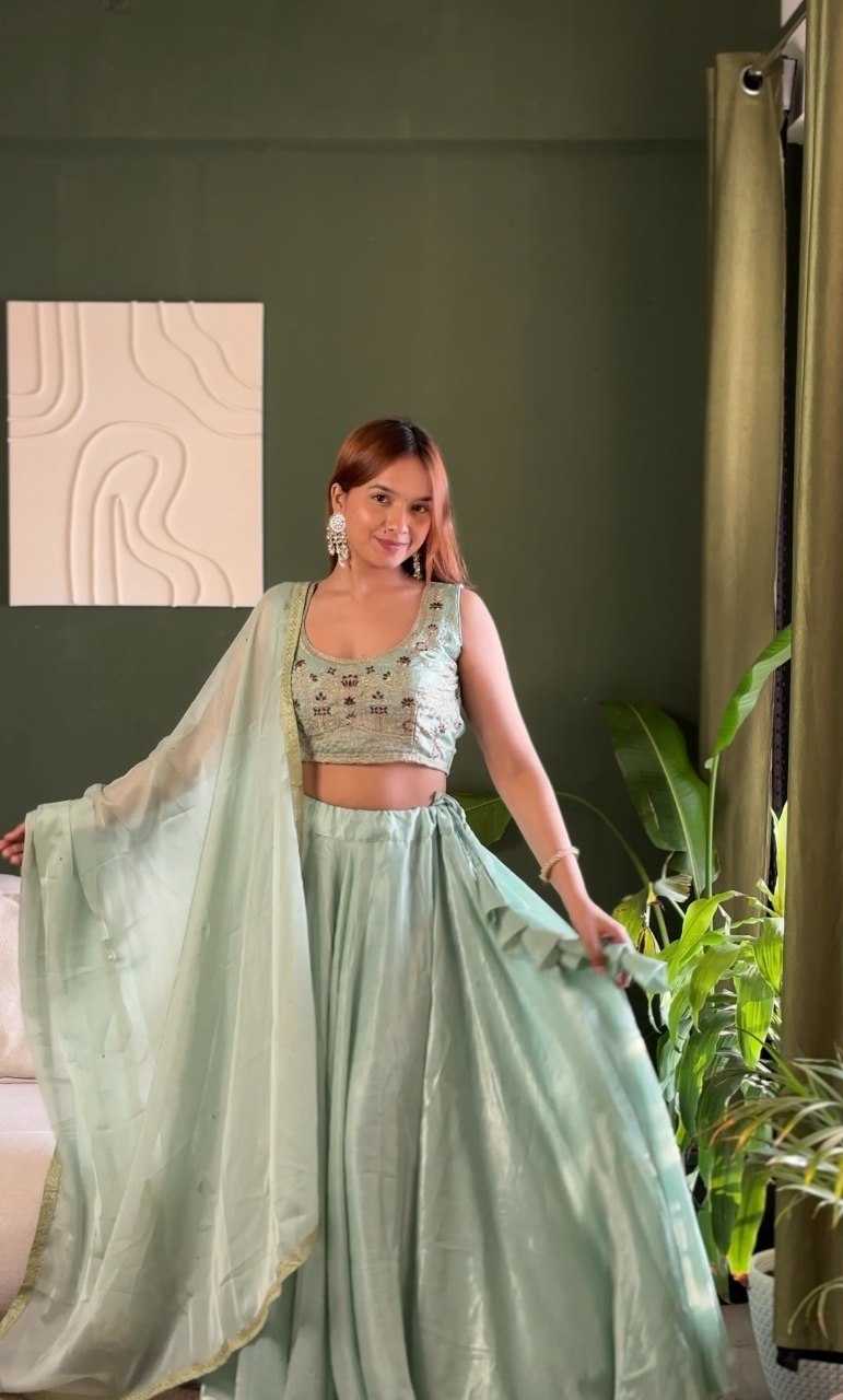 YNF Wholesale Crush Silk Fancy Lehenga  | Surat Manufacturer