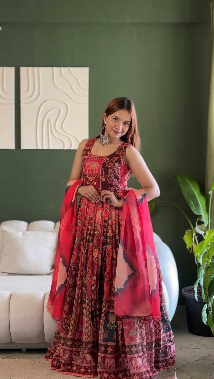 YNF Wholesale Organza Printed Gowns KESH522 KR : 124 | Surat Manufacturer