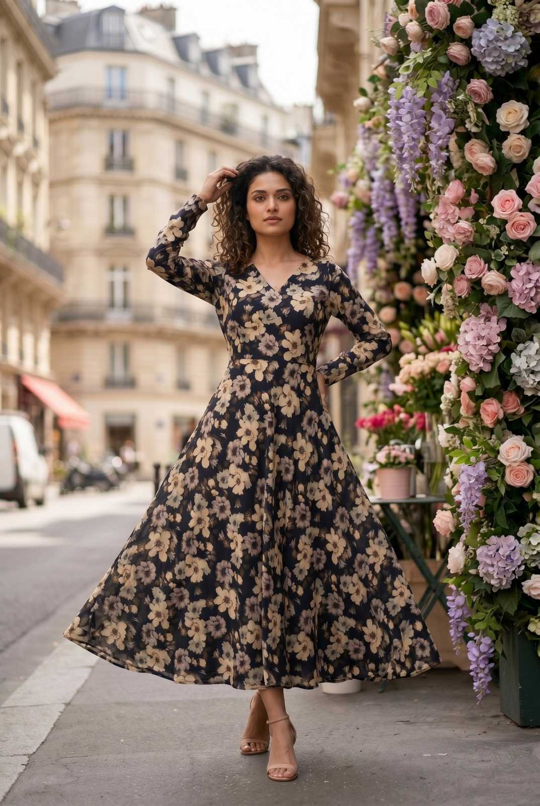 YNF Wholesale Georgette Printed Dresses  | Surat Manufacturer