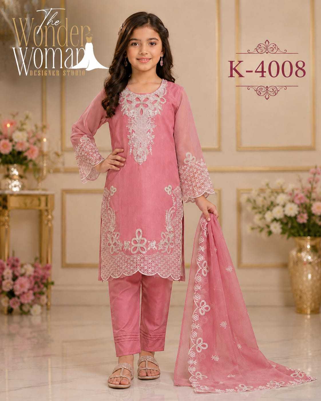 YNF Wholesale Organza Embroidered Frock  | Surat Manufacturer