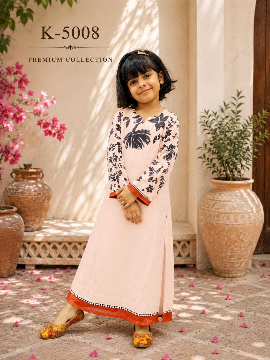 YNF Wholesale Satin Kids Gown  | Surat Manufacturer