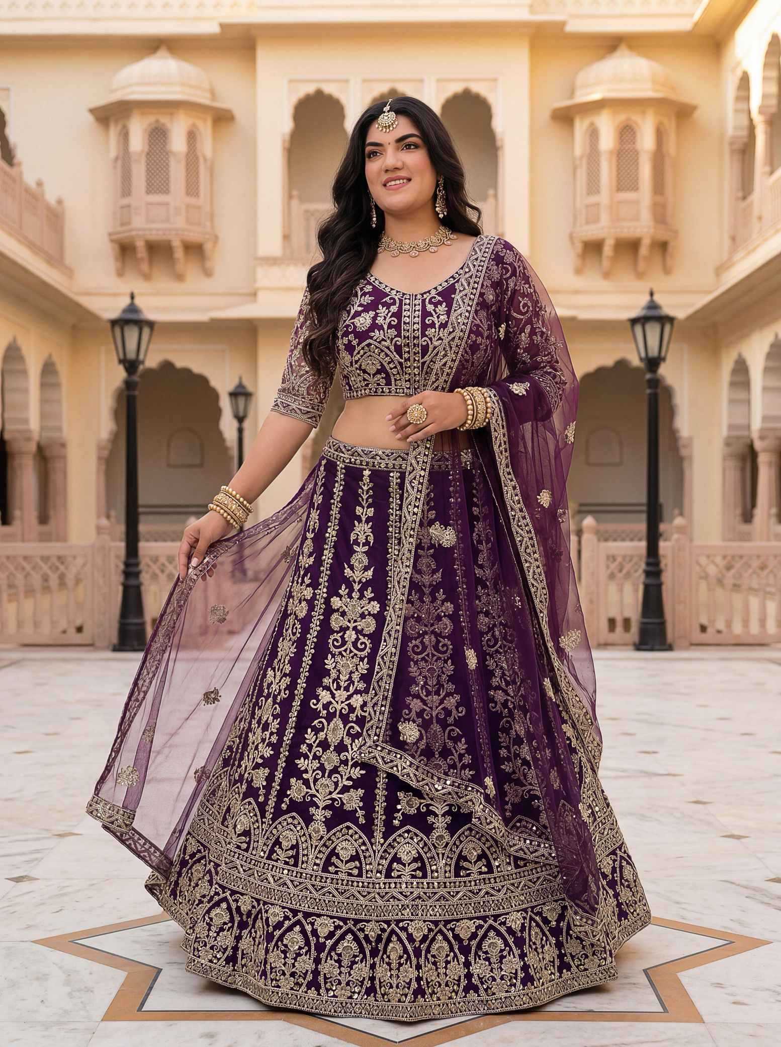 YNF Wholesale Butterfly Net Net Fancy Lehenga  | Surat Manufacturer