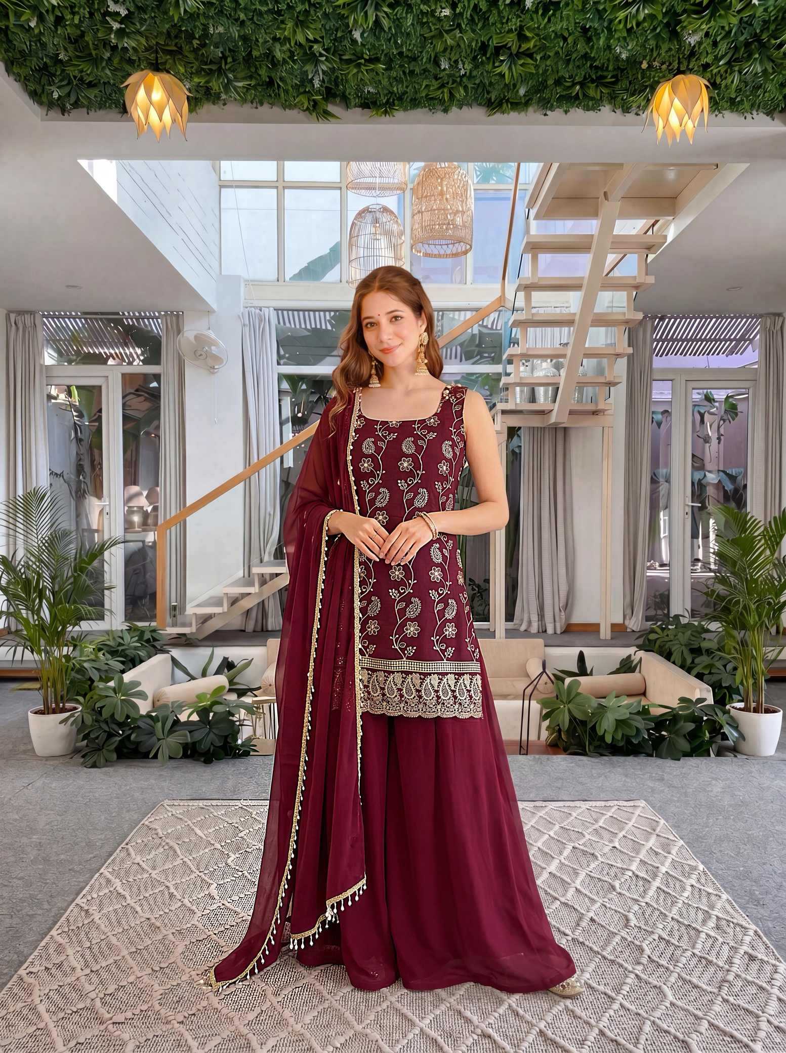 YNF Wholesale Faux Georgette Party Wear Kurtis  | Surat Manufacturer