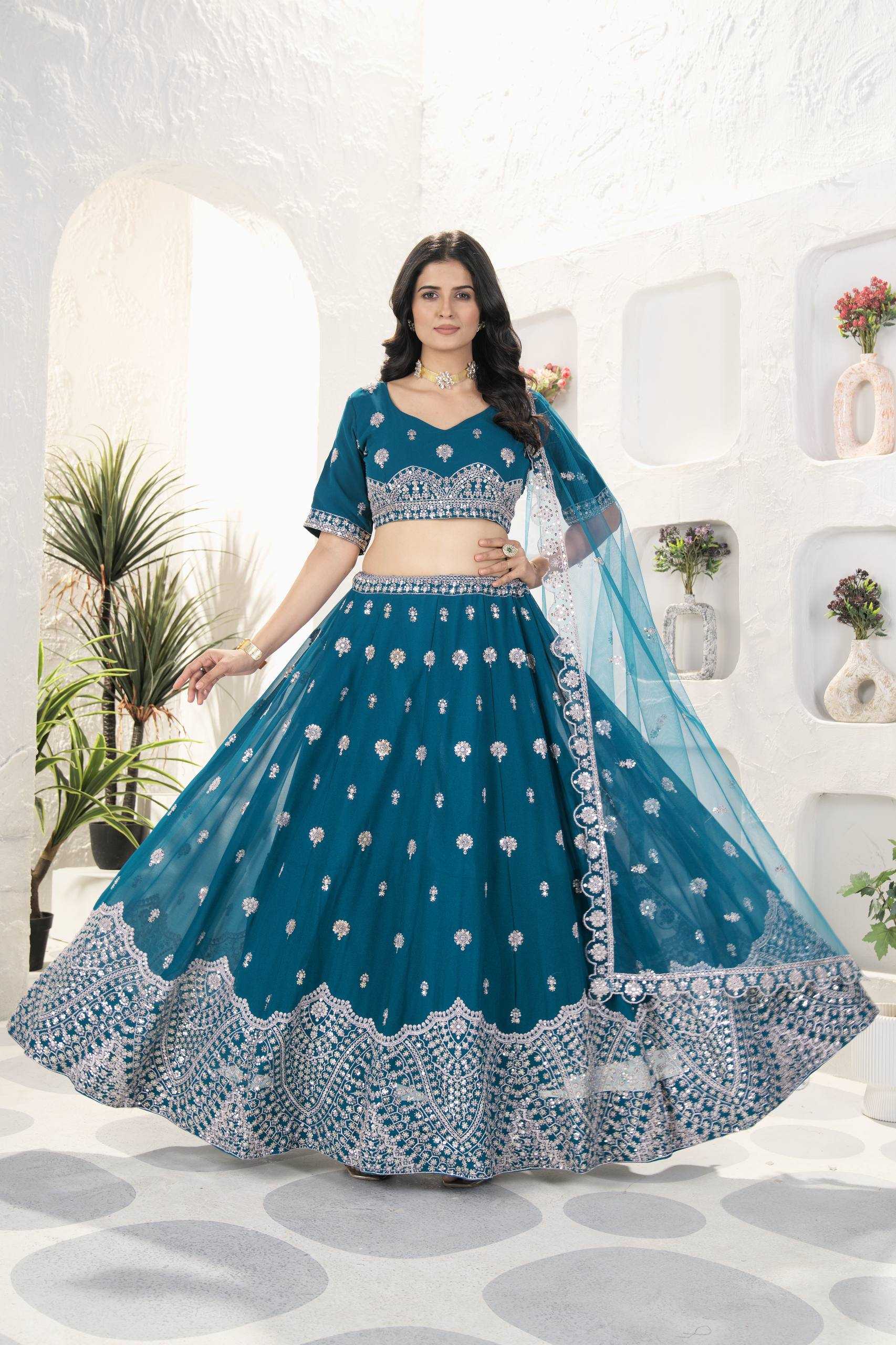 YNF Wholesale Butterfly Net Wedding Lehenga  | Surat Manufacturer