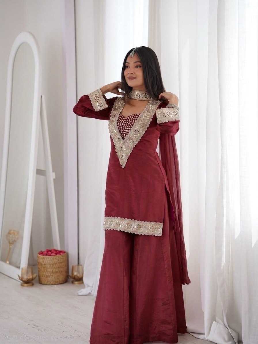 YNF Wholesale Chinon Party Wear Kurtis  | Surat Manufacturer