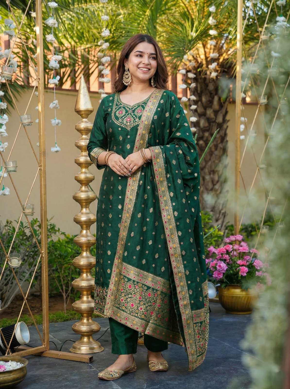 YNF Wholesale Art Silk Ladies Silk Suit  | Surat Manufacturer