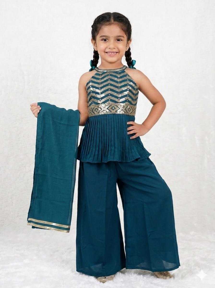 YNF Wholesale Heavy Crepe Kids Top & Pant  | Surat Manufacturer