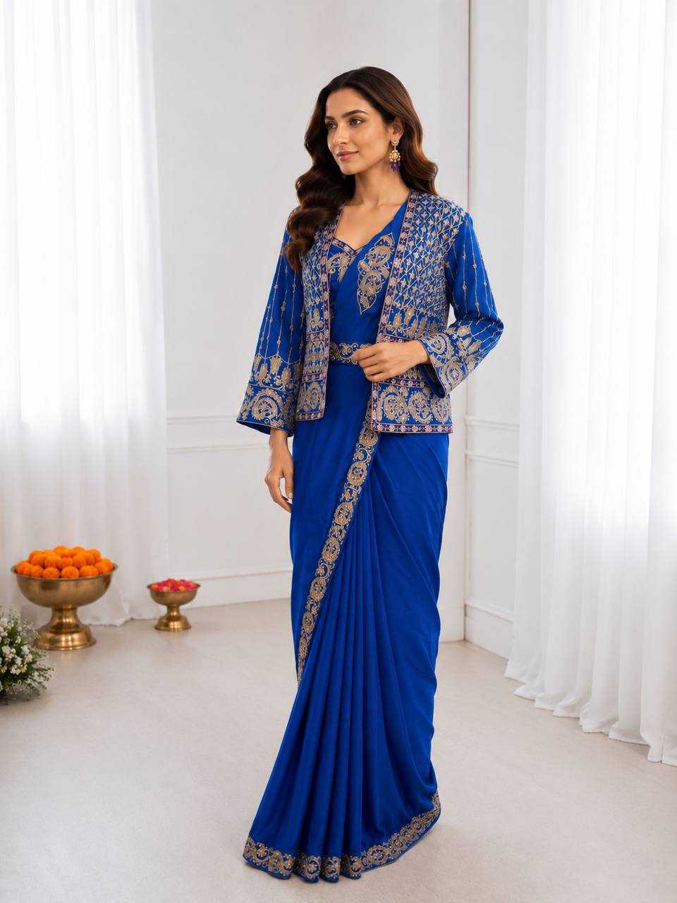 YNF Wholesale Crepe Silk Ready To Wear Sarees  | Surat Manufacturer