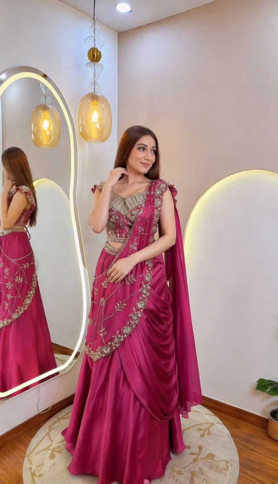 YNF Wholesale Crepe Silk Lehenga Sarees  | Surat Manufacturer