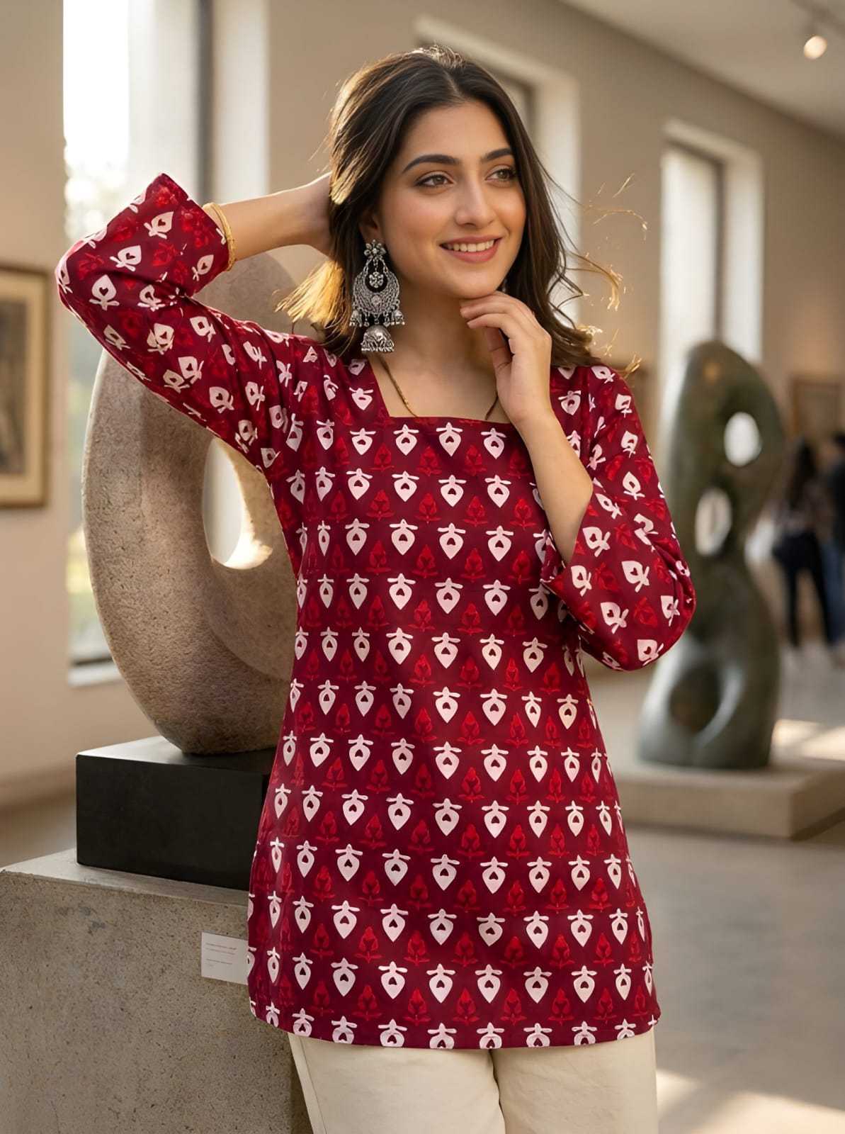 YNF Wholesale Cotton Short Kurtis  | Surat Manufacturer