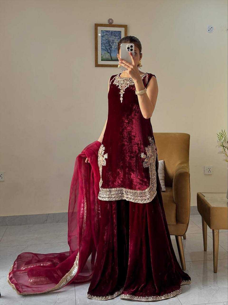 YNF Wholesale Viscose Velvet Suits  | Surat Manufacturer