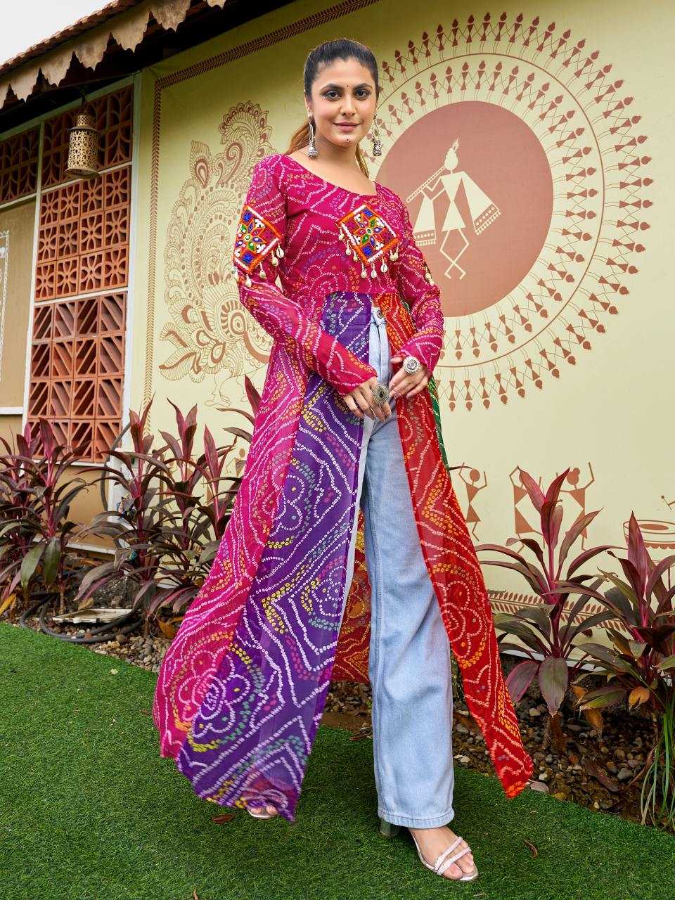 YNF Wholesale Faux Georgette Printed Kurtis  | Surat Manufacturer