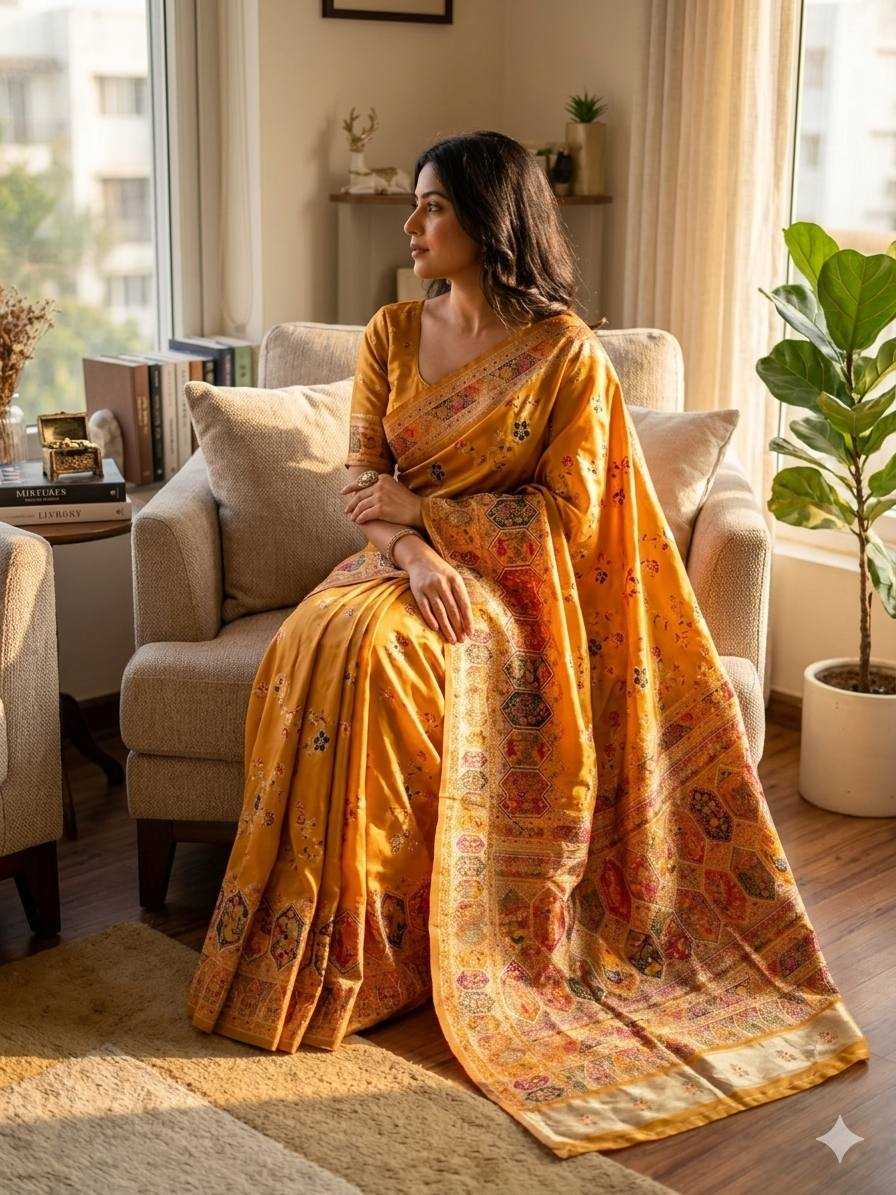 YNF Wholesale Pashmina Butta Sarees  | Surat Manufacturer