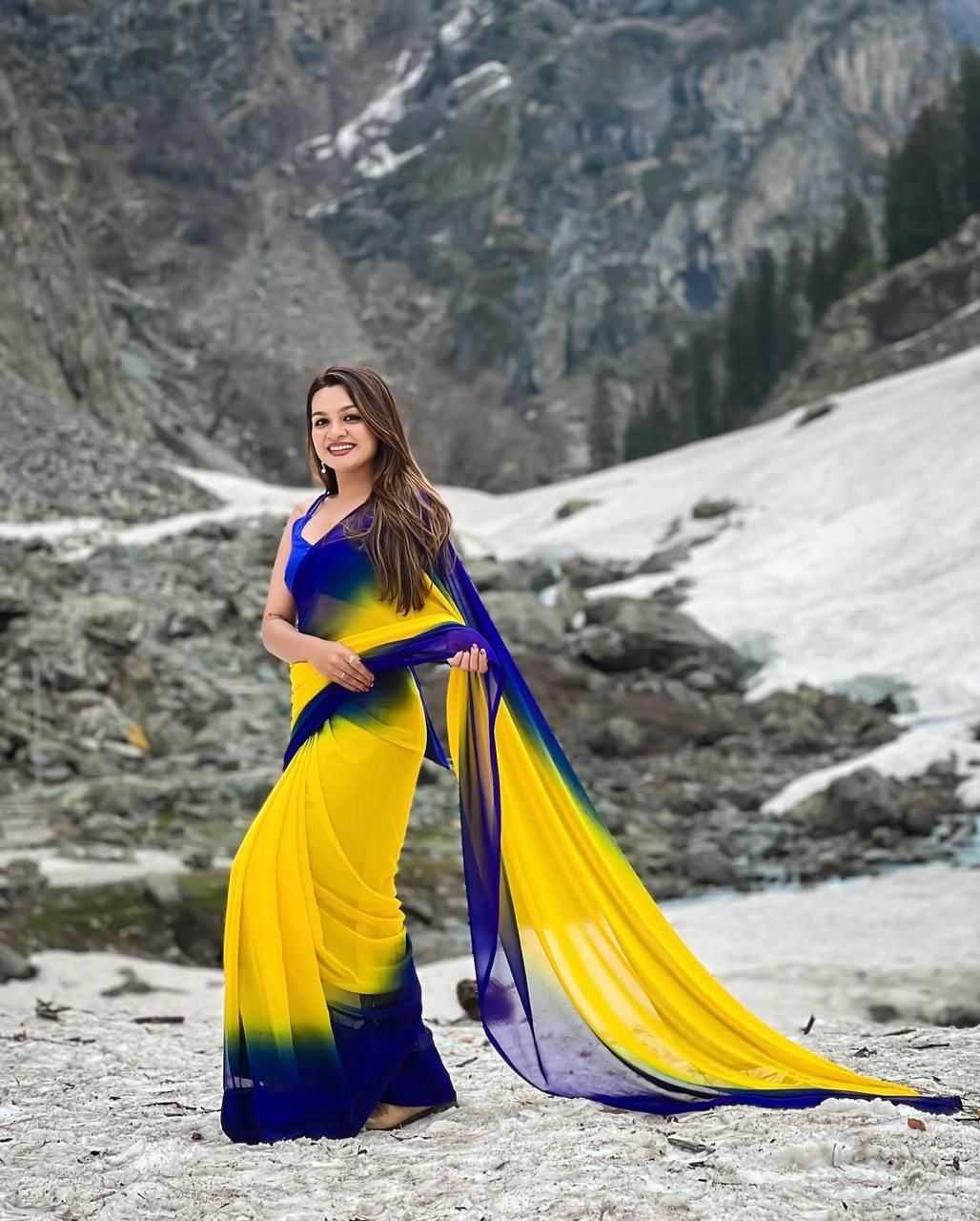 YNF Wholesale Georgette Party Wear Sarees  | Surat Manufacturer