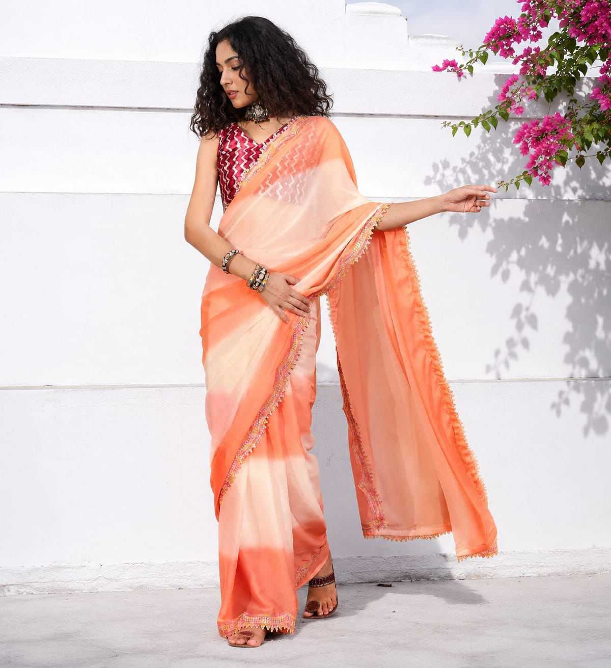 YNF Wholesale Georgette Party Wear Sarees  | Surat Manufacturer