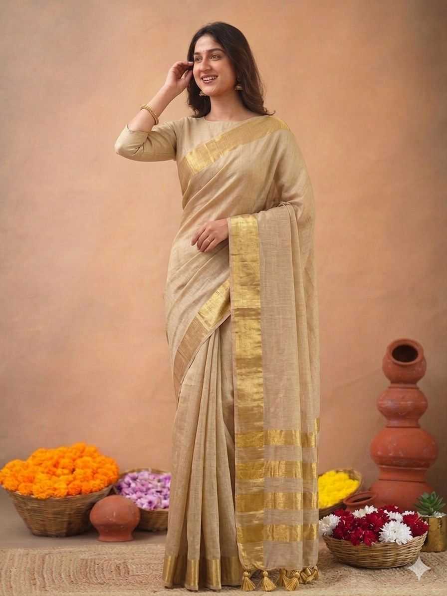 YNF Wholesale Tissue Silk Zari Border Silk Sarees  | Surat Manufacturer