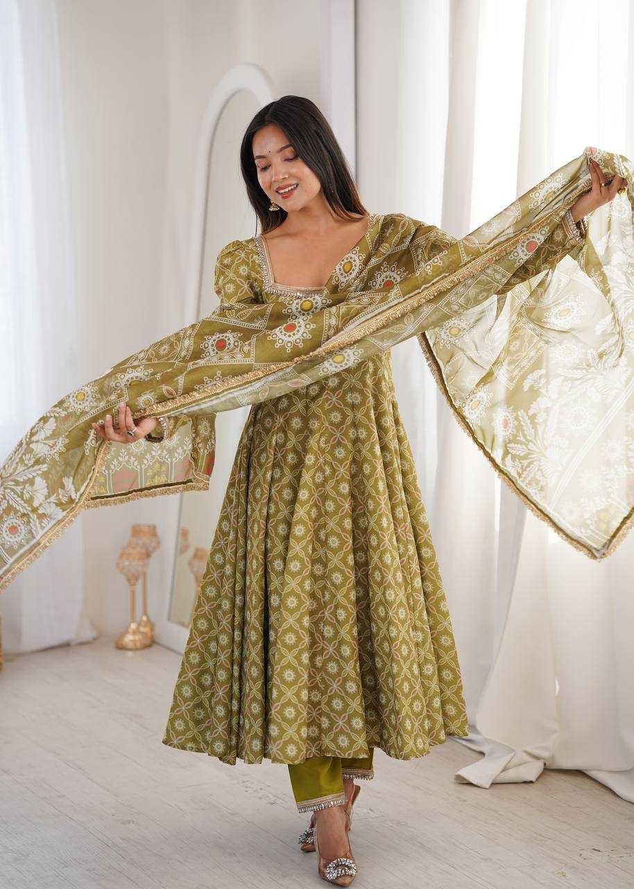 YNF Wholesale Maslin Printed Gowns  | Surat Manufacturer