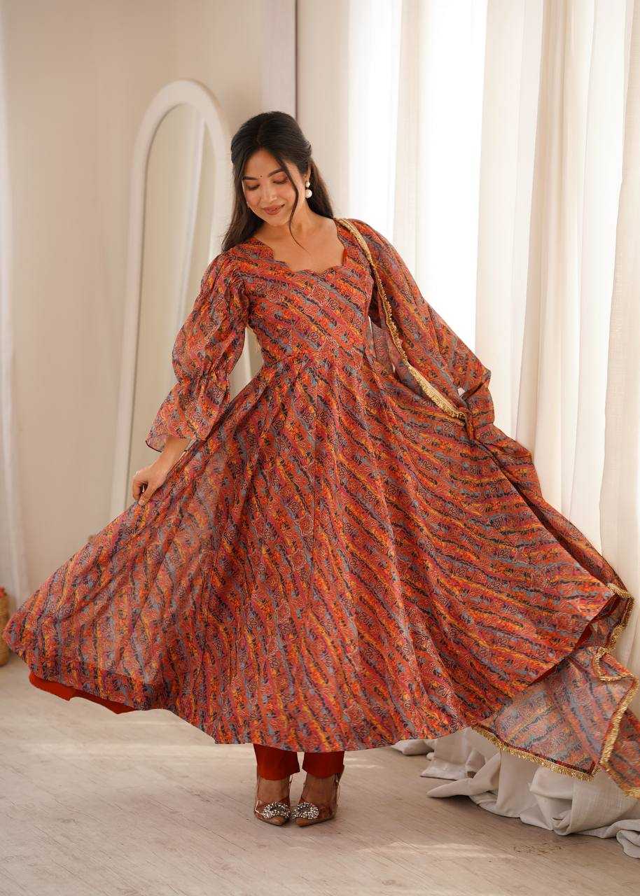 YNF Wholesale Organza Fancy Gowns  | Surat Manufacturer