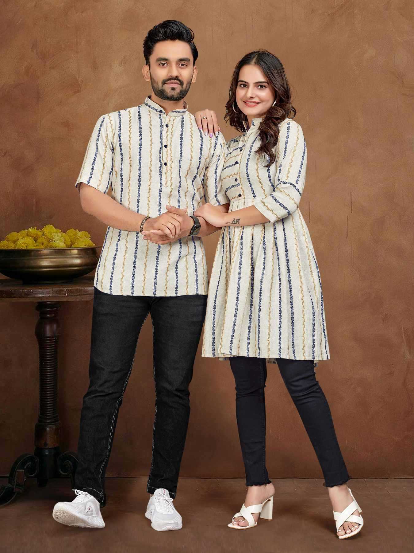 YNF Wholesale Cotton Couple Matching Ethnic Outfits  | Surat Manufacturer