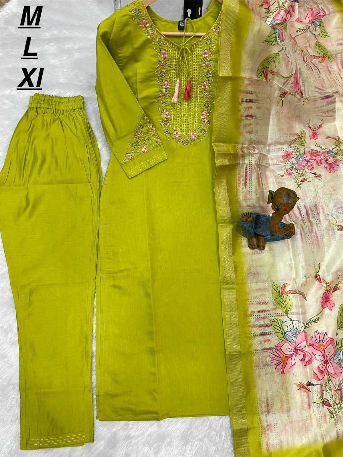 YNF Wholesale Pure Silk Embroidered Kurtis  | Surat Manufacturer