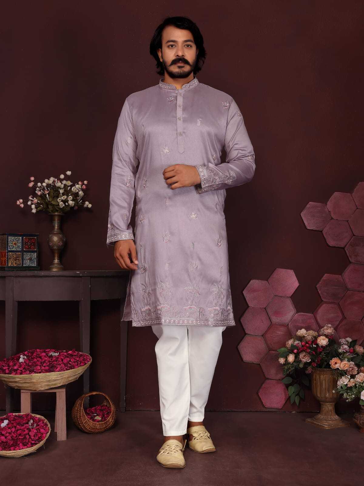 YNF Wholesale Premium Silk Mens Kurta Pyjama  | Surat Manufacturer