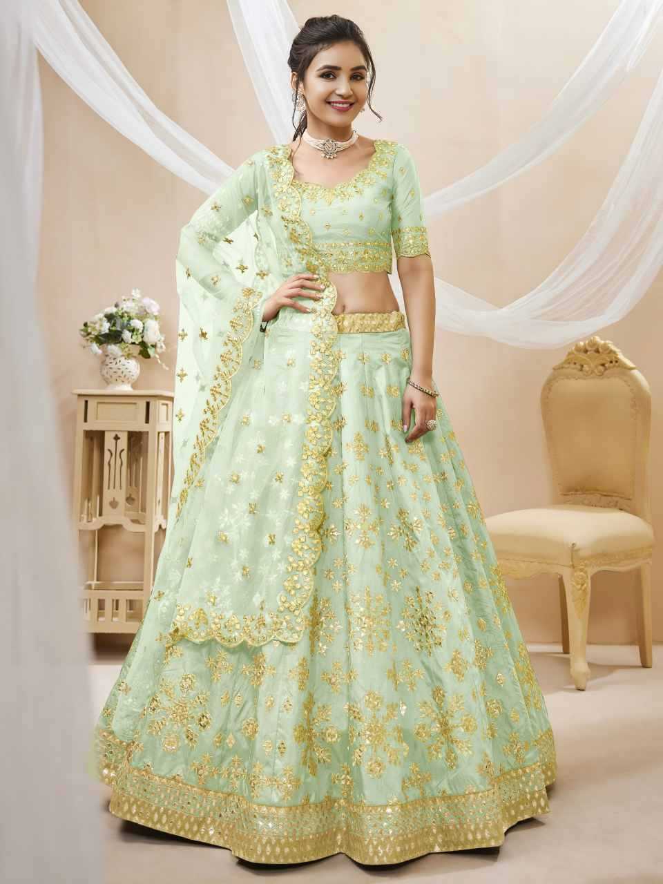 YNF Wholesale Art Silk Embroidered Lehenga  | Surat Manufacturer