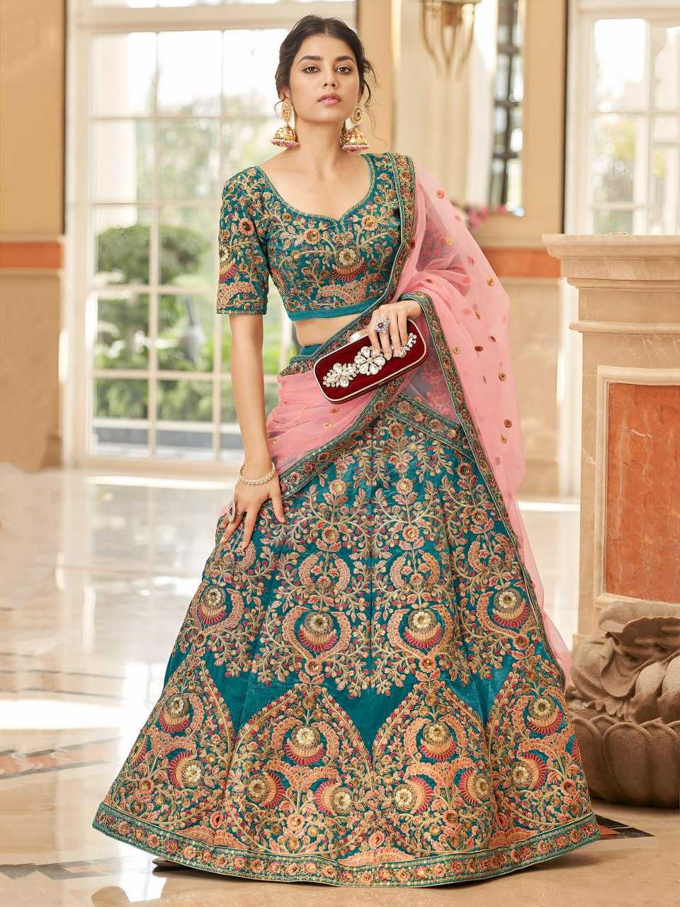 YNF Wholesale Velvet Wedding Lehenga  | Surat Manufacturer