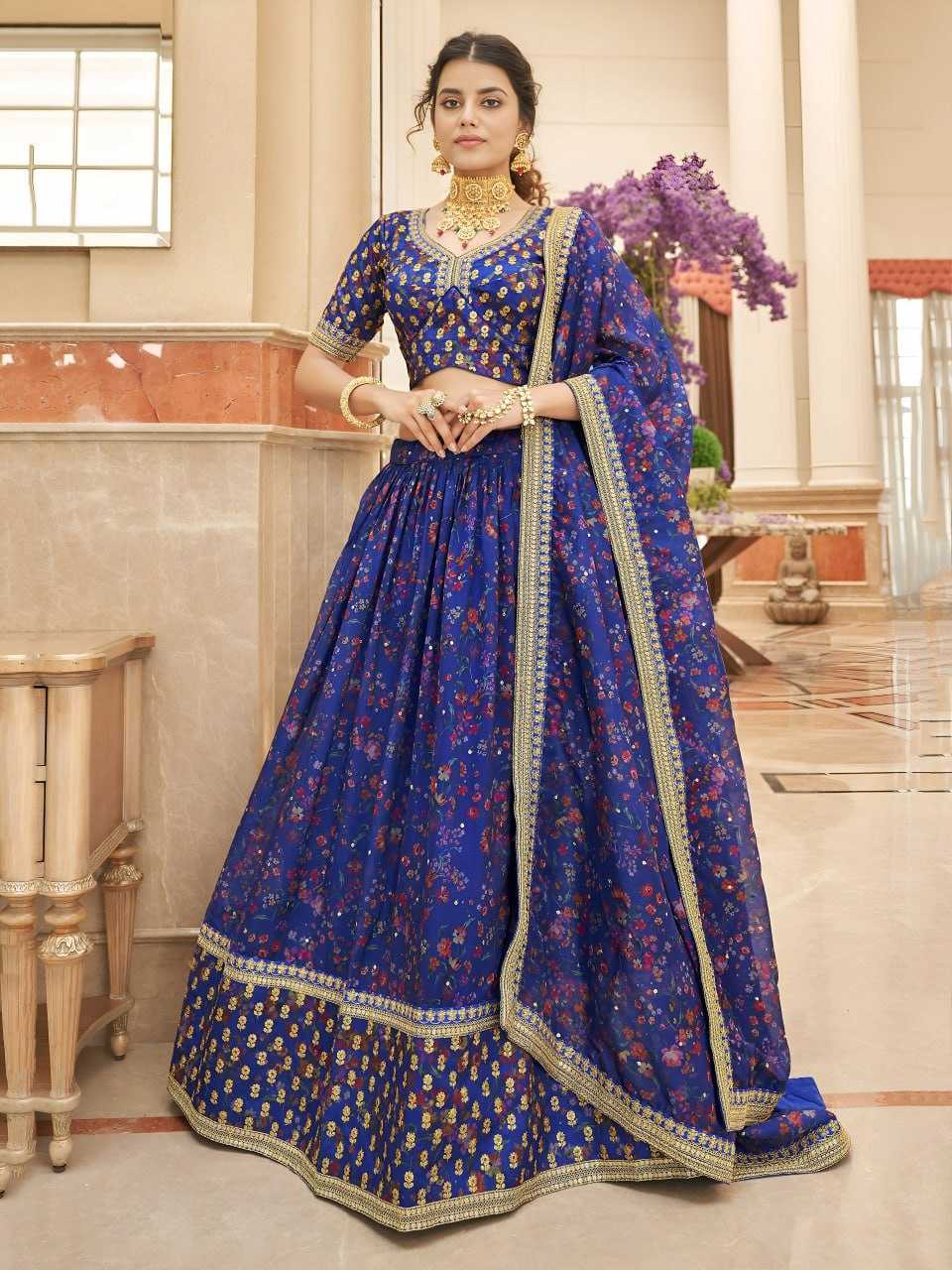 YNF Wholesale Organza Floral Lehenga KESH638 7421 | Surat Manufacturer