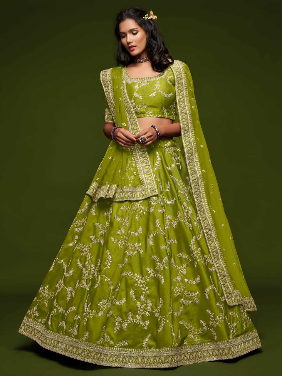 YNF Wholesale Art Silk Floral Lehenga  | Surat Manufacturer